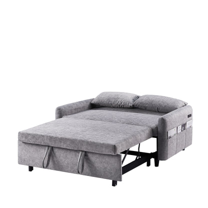 Canapé-lit gigogne Roomfitters avec dossier réglable, poches de rangement, ports USB et oreillers moelleux