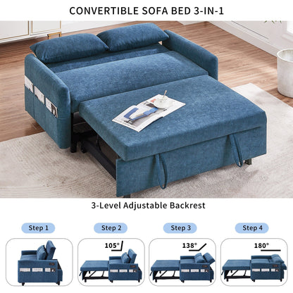Canapé-lit gigogne Roomfitters avec dossier réglable, poches de rangement, ports USB et oreillers moelleux