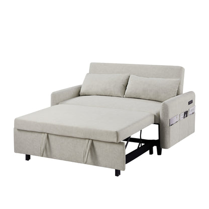 Canapé-lit gigogne Roomfitters avec dossier réglable, poches de rangement, ports USB et oreillers moelleux